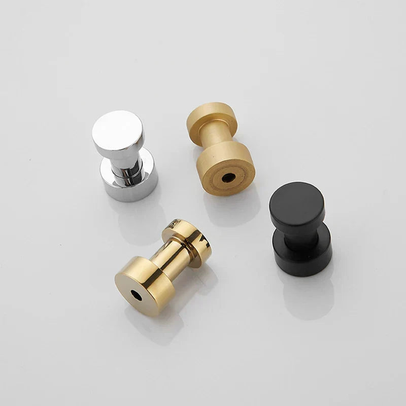 Self-Adhesive Wall Hook Solid Brass Polished Chrome