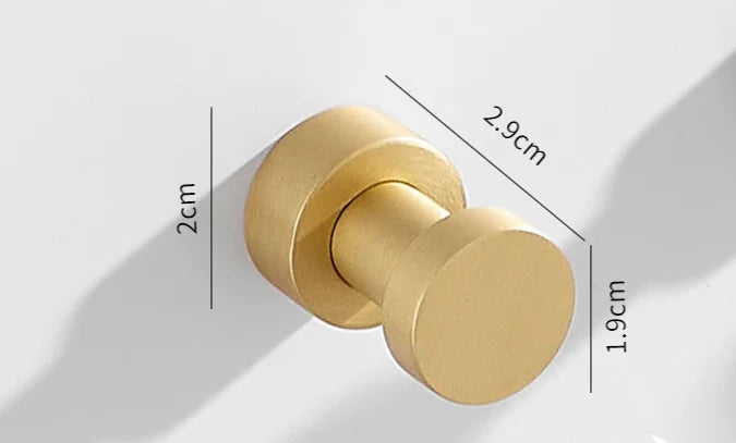 Self-Adhesive Wall Hook Solid Brass Polished Chrome
