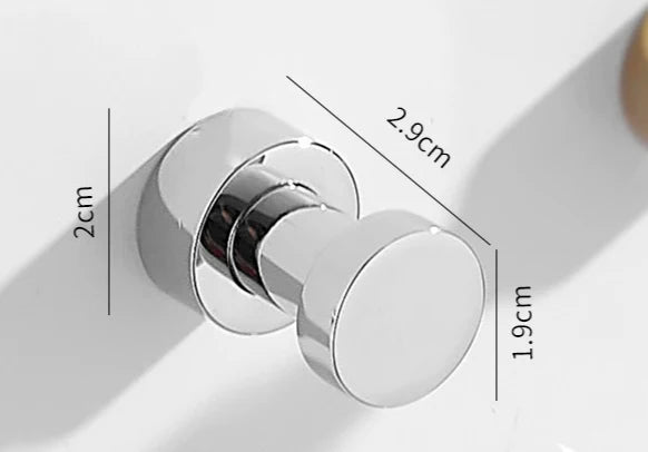 Self-Adhesive Wall Hook Solid Brass Polished Chrome