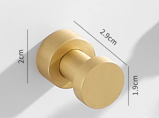 Self-Adhesive Wall Hook Solid Brass Polished Chrome