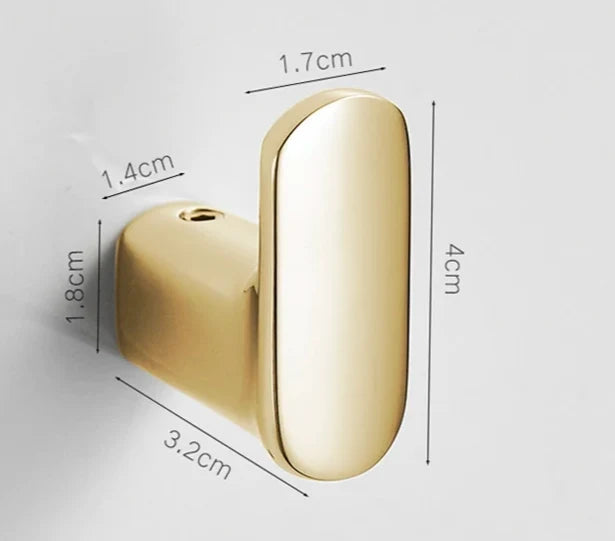 Self-Adhesive Wall Hook Solid Brass Polished Chrome
