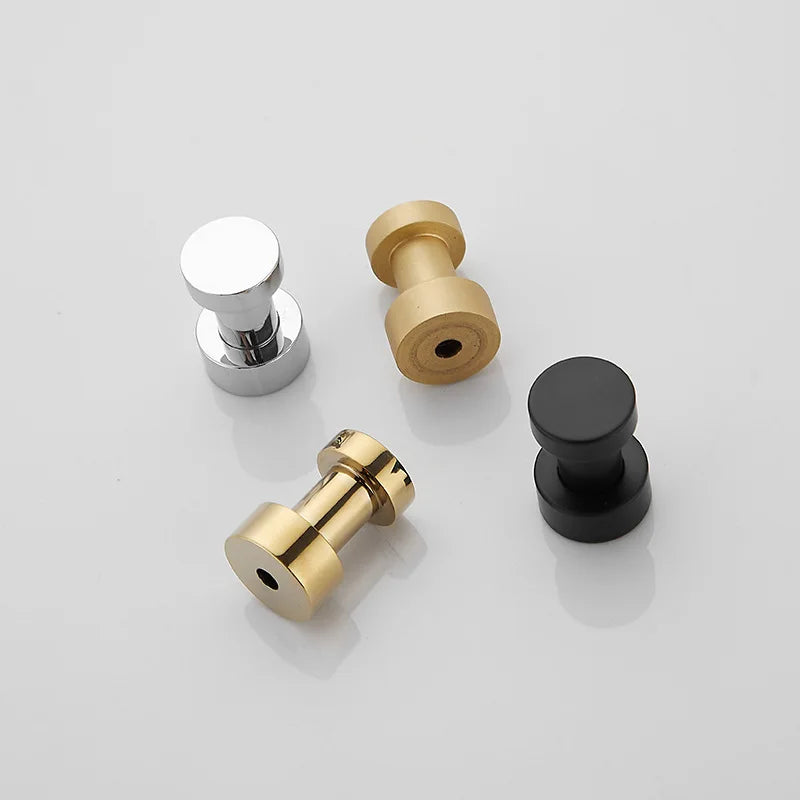 Self-Adhesive Wall Hook Solid Brass Polished Chrome