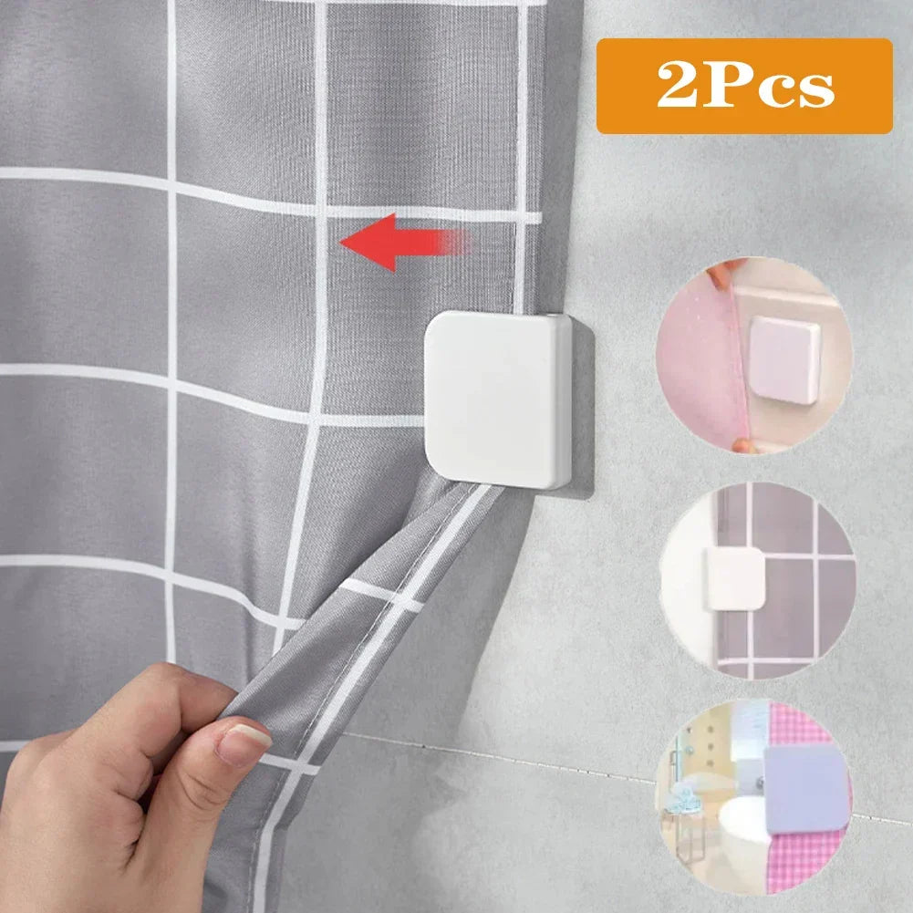 Shower Curtain Clips Self-Adhesive No-Drill Rustproof