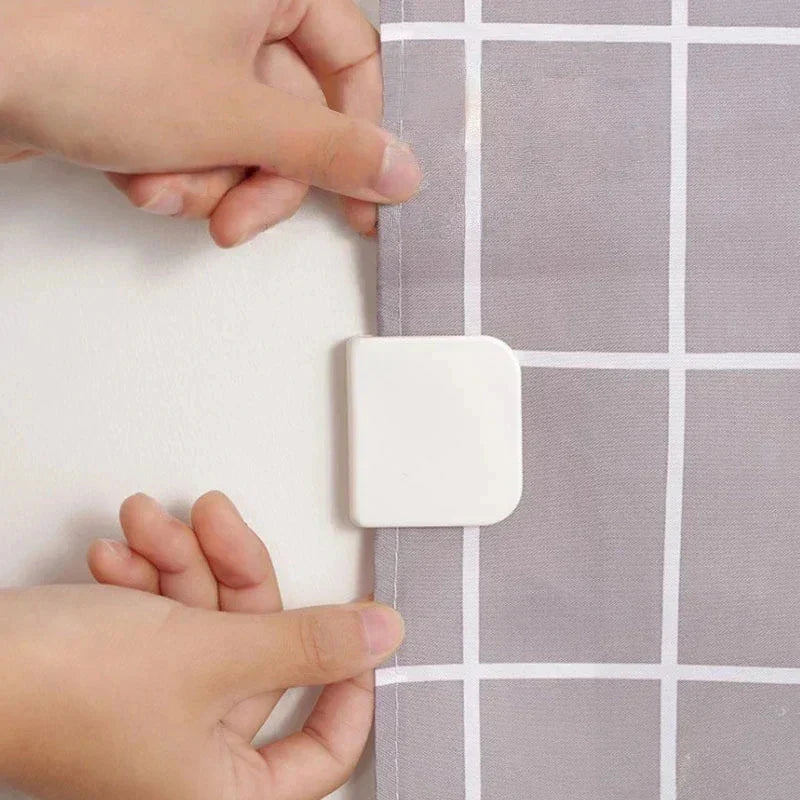 Shower Curtain Clips Self-Adhesive No-Drill Rustproof