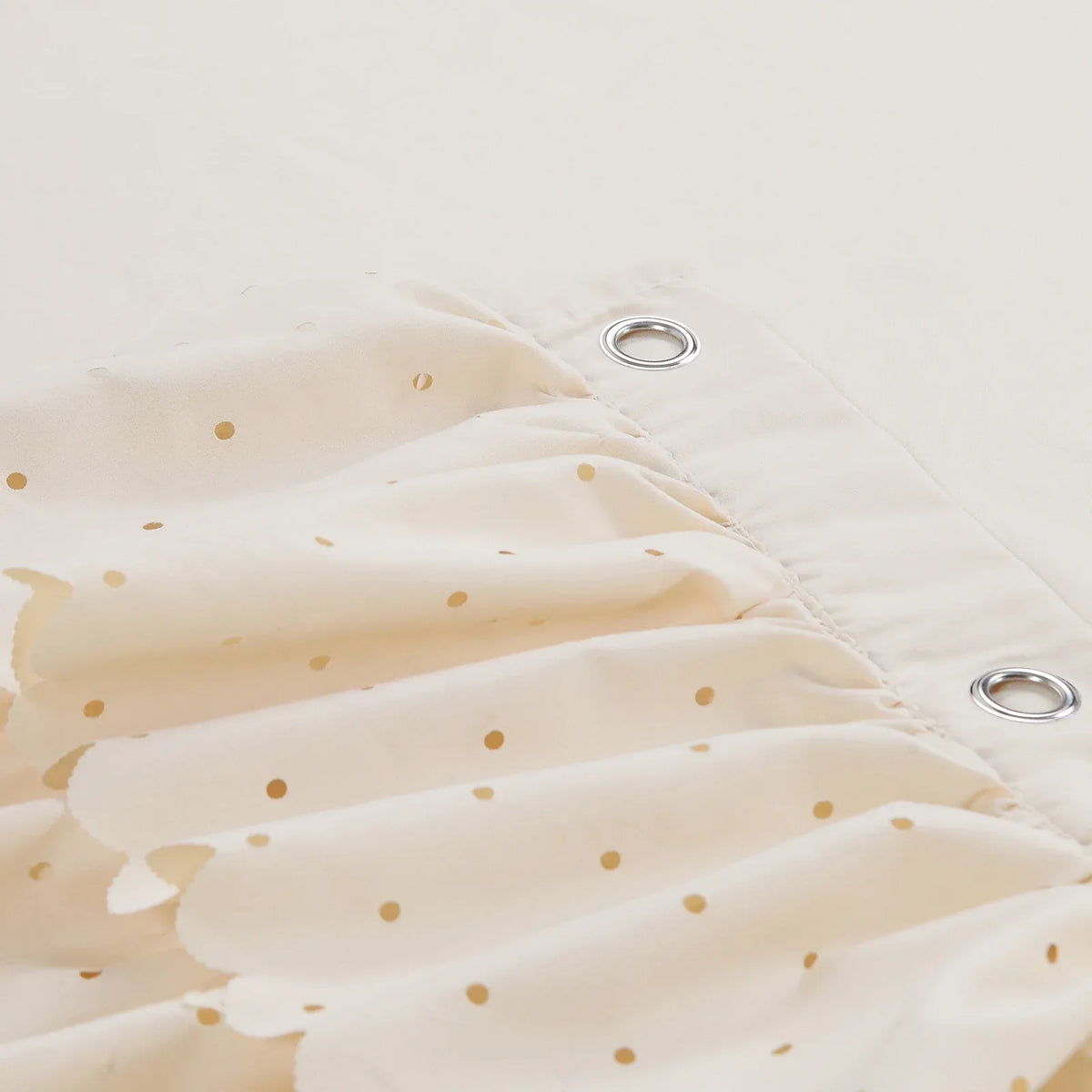 Shower Curtain Linen-Look Waterproof Polyester Rust-Resistant Grommets