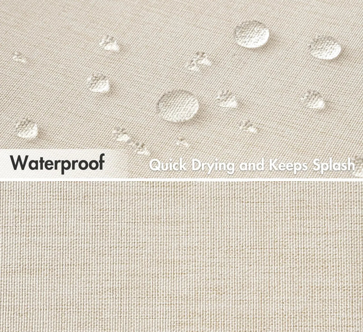Shower Curtain Water-Repellent Polyester Scalloped Wave Edge