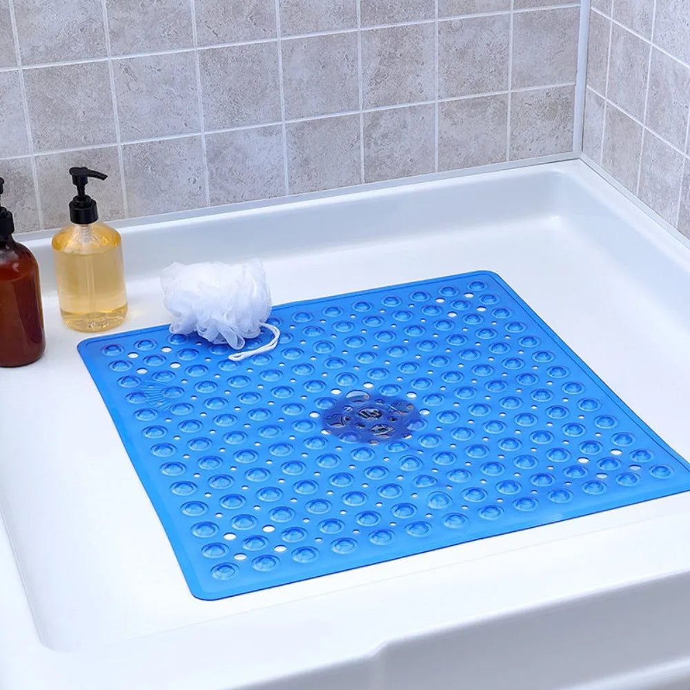 Shower Mat Non-Slip Suction Cups Quick-Drain Holes