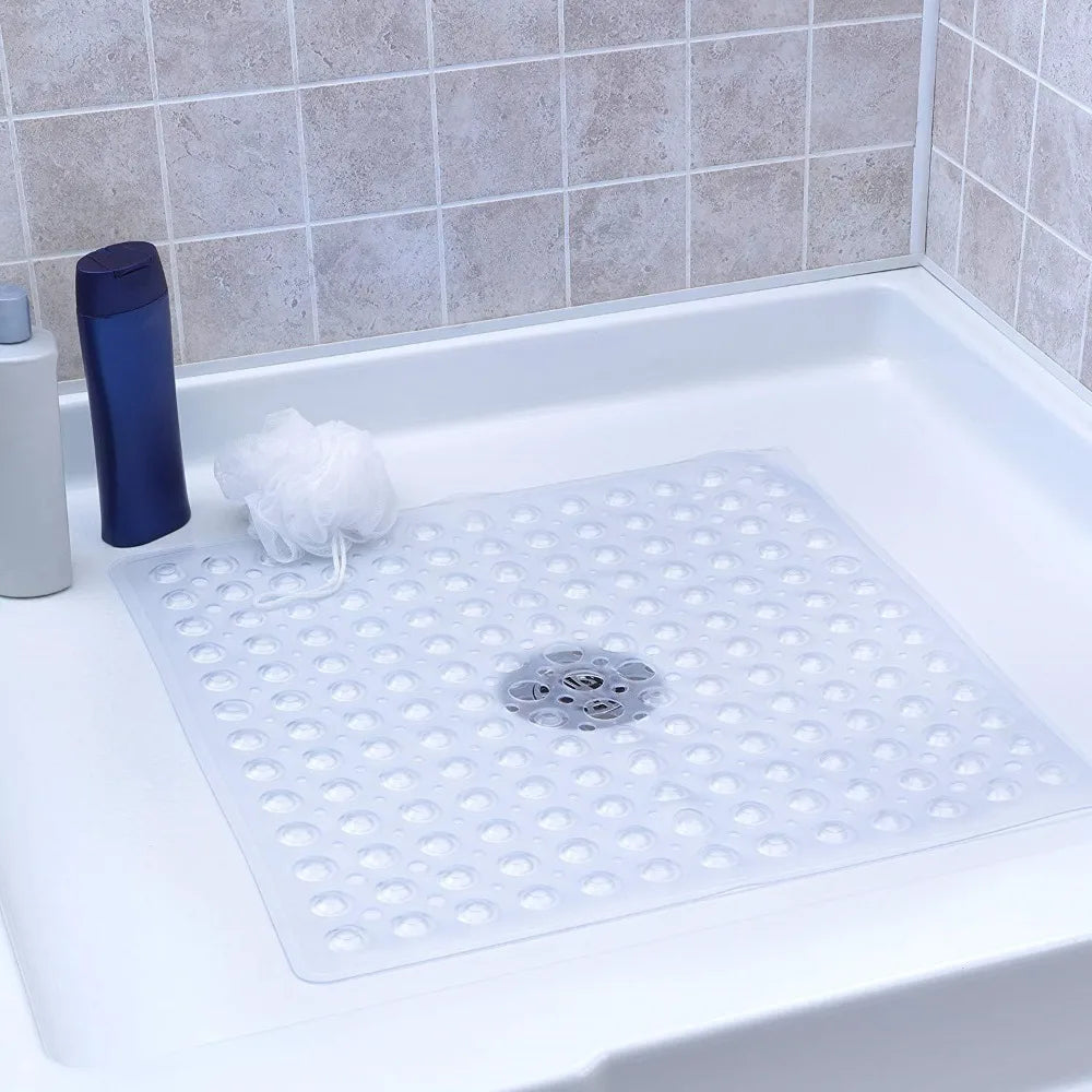Shower Mat Non-Slip Suction Cups Quick-Drain Holes