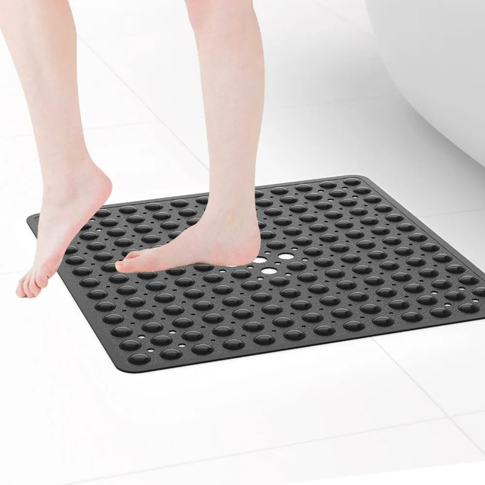Shower Mat Non-Slip Suction Cups Quick-Drain Holes