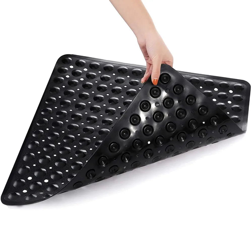 Shower Mat Non-Slip Suction Cups Quick-Drain Holes