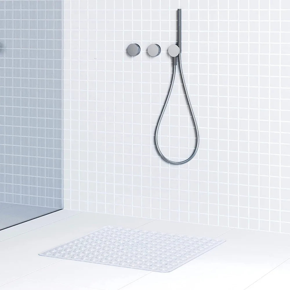 Shower Mat Non-Slip Suction Cups Quick-Drain Holes