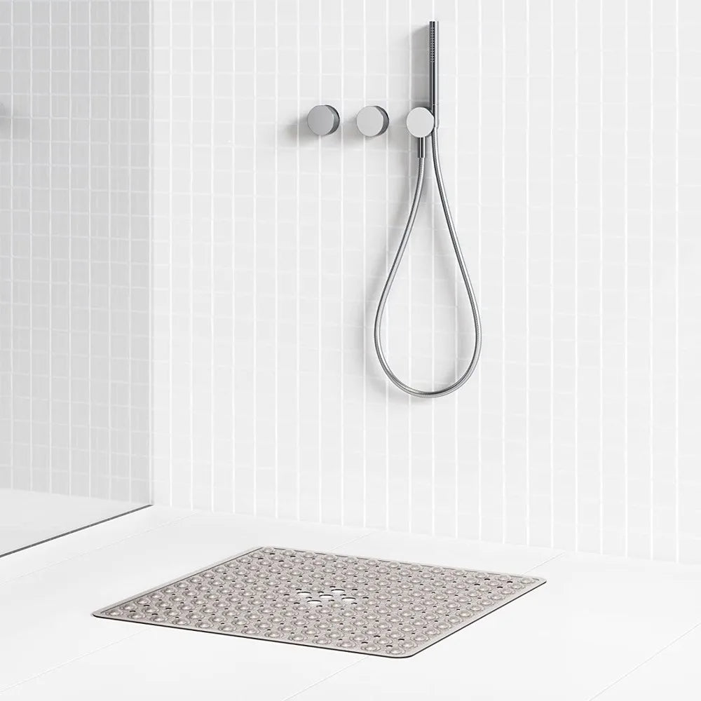 Shower Mat Non-Slip Suction Cups Quick-Drain Holes