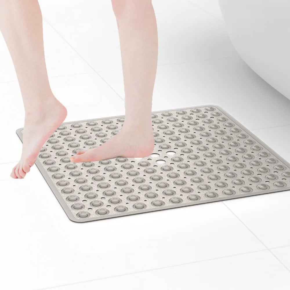 Shower Mat Non-Slip Suction Cups Quick-Drain Holes