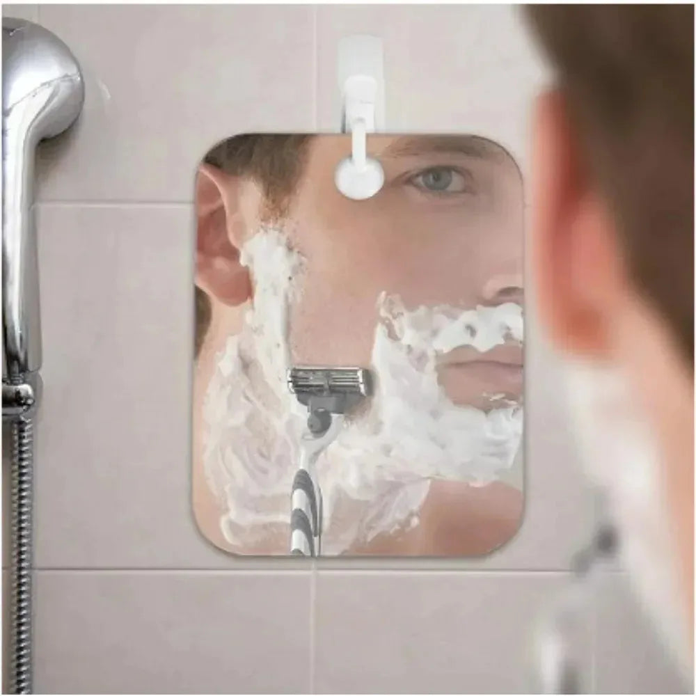 Shower Mirror Fogless Acrylic Hook & Suction Cup Mount