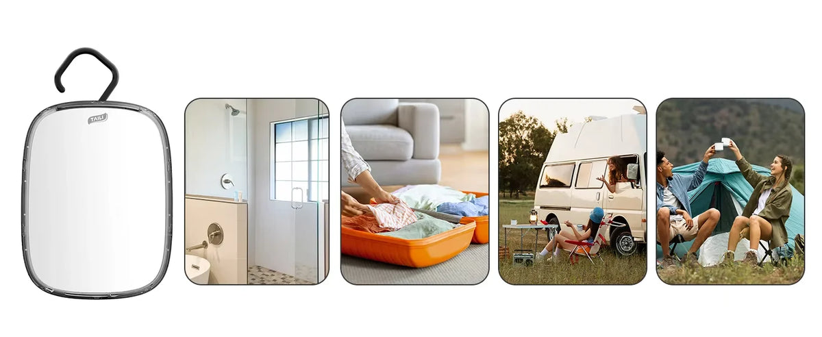 Shower Mirror Fogless Water-Fill & Shatter-Resistant Acrylic