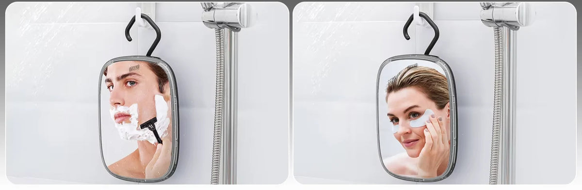 Shower Mirror Fogless Water-Fill & Shatter-Resistant Acrylic