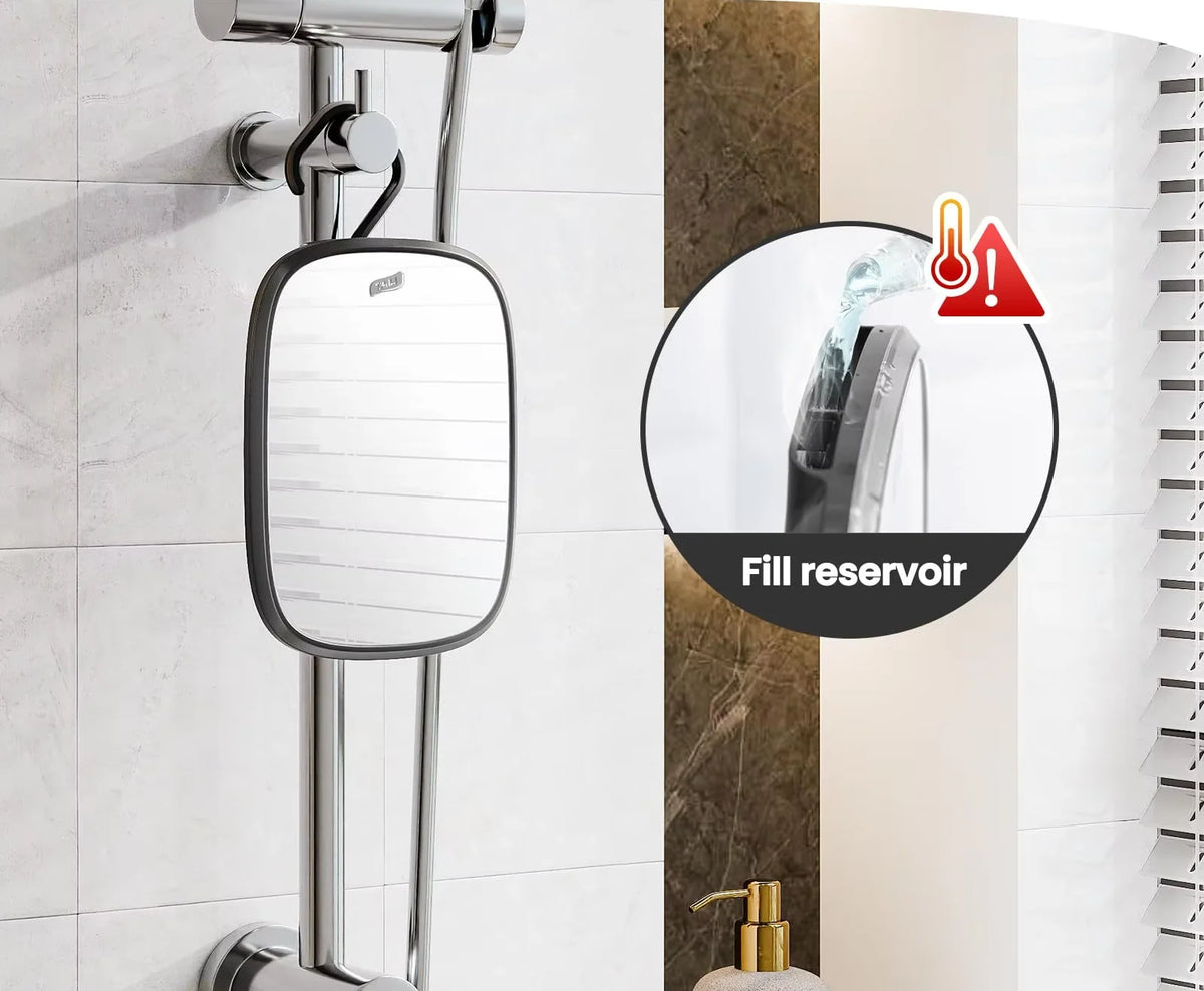 Shower Mirror Fogless Water-Fill & Shatter-Resistant Acrylic