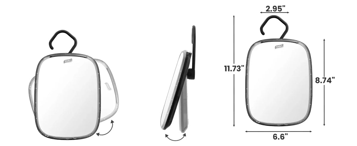 Shower Mirror Fogless Water-Fill & Shatter-Resistant Acrylic