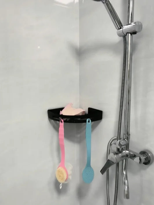 Shower Organizer Set No-Drill Self-Adhesive Matte Black