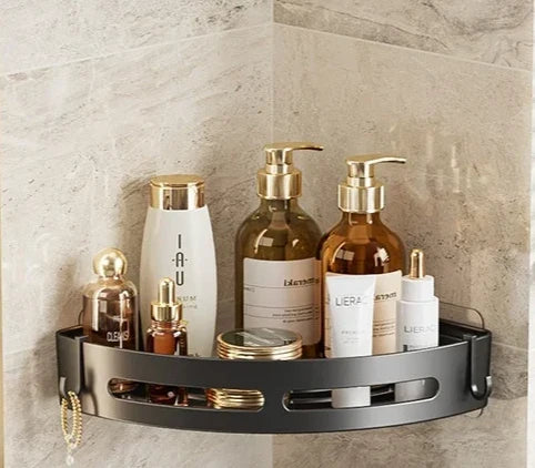 Shower Organizer Set No-Drill Self-Adhesive Matte Black
