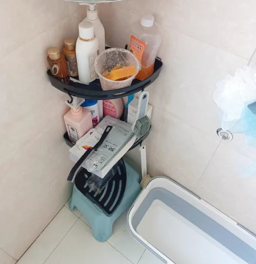 Shower Organizer Set No-Drill Self-Adhesive Matte Black