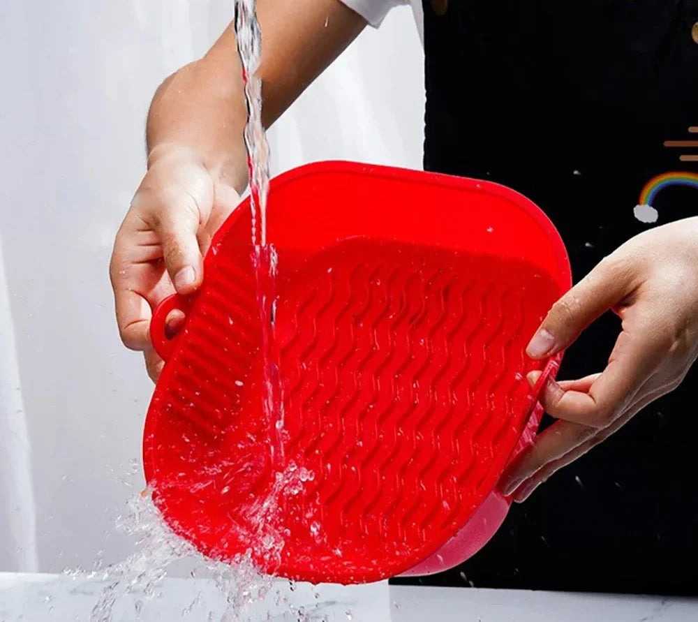 Silicone Airfryer Pan Square Non-Stick Dishwasher Safe