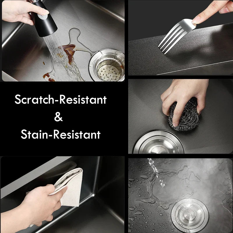 Single-Bowl Kitchen Sink 20-Gauge Brushed Stainless Sound Dampers