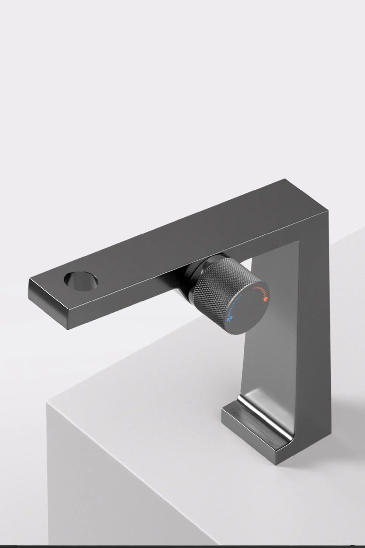 Single-Handle Bathroom Faucet Brushed Rose Gold Solid Brass