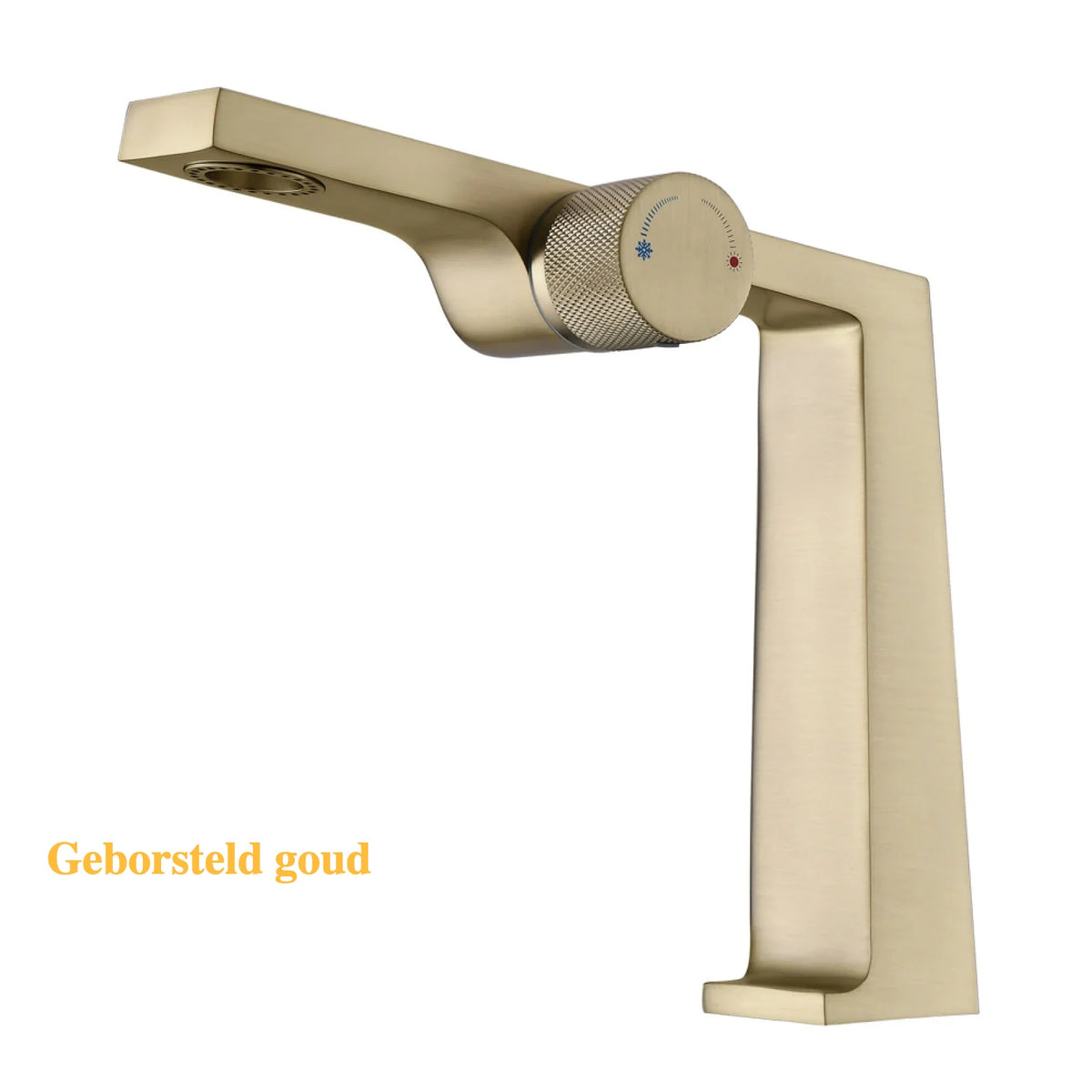 Single-Handle Bathroom Faucet Brushed Rose Gold Solid Brass