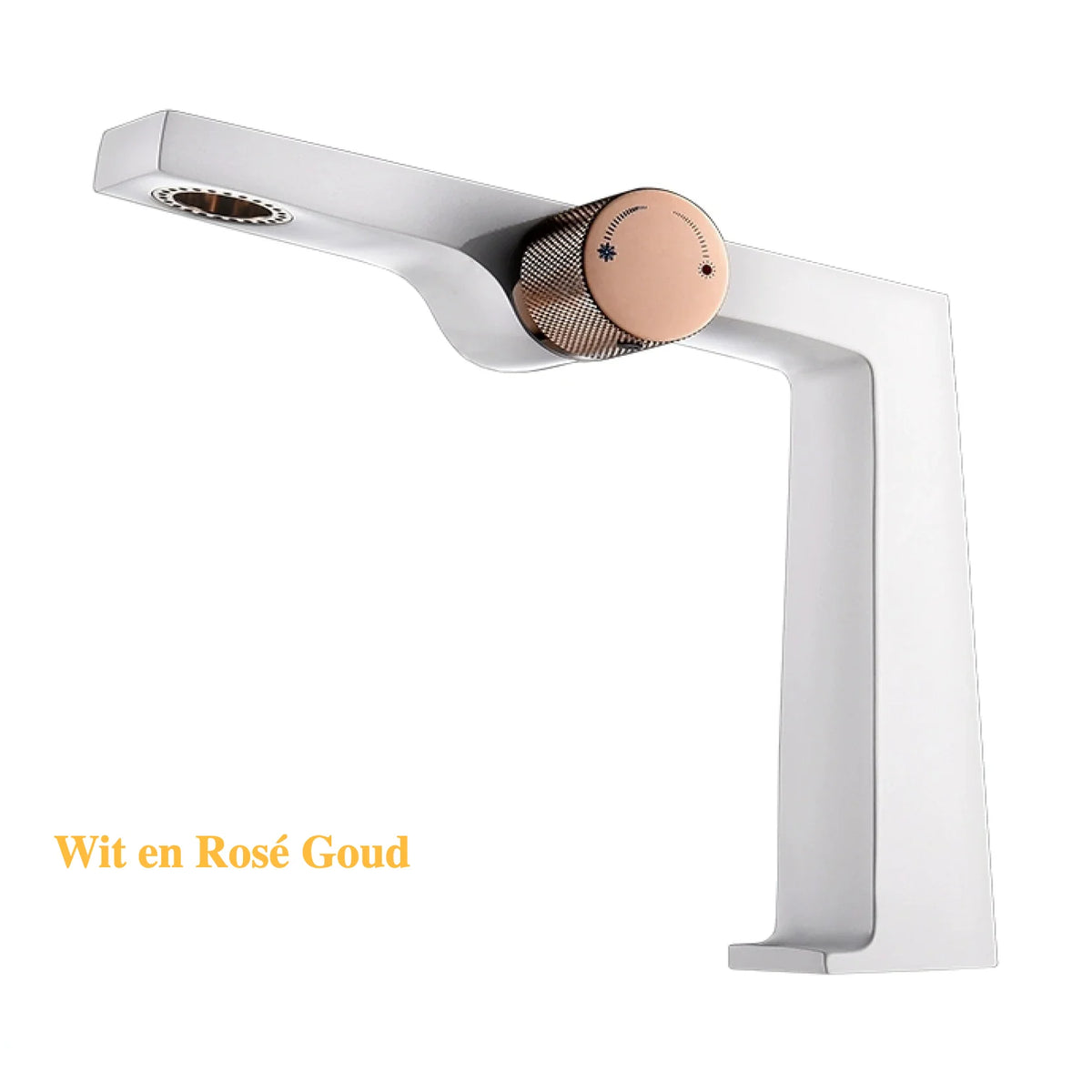 Single-Handle Bathroom Faucet Brushed Rose Gold Solid Brass