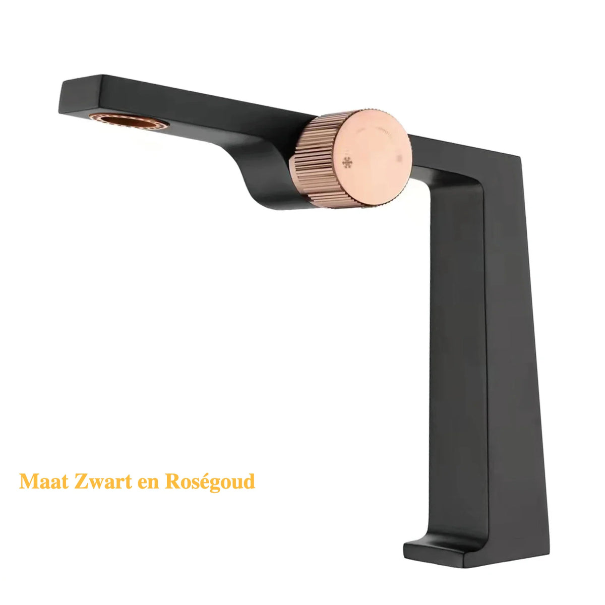 Single-Handle Bathroom Faucet Brushed Rose Gold Solid Brass