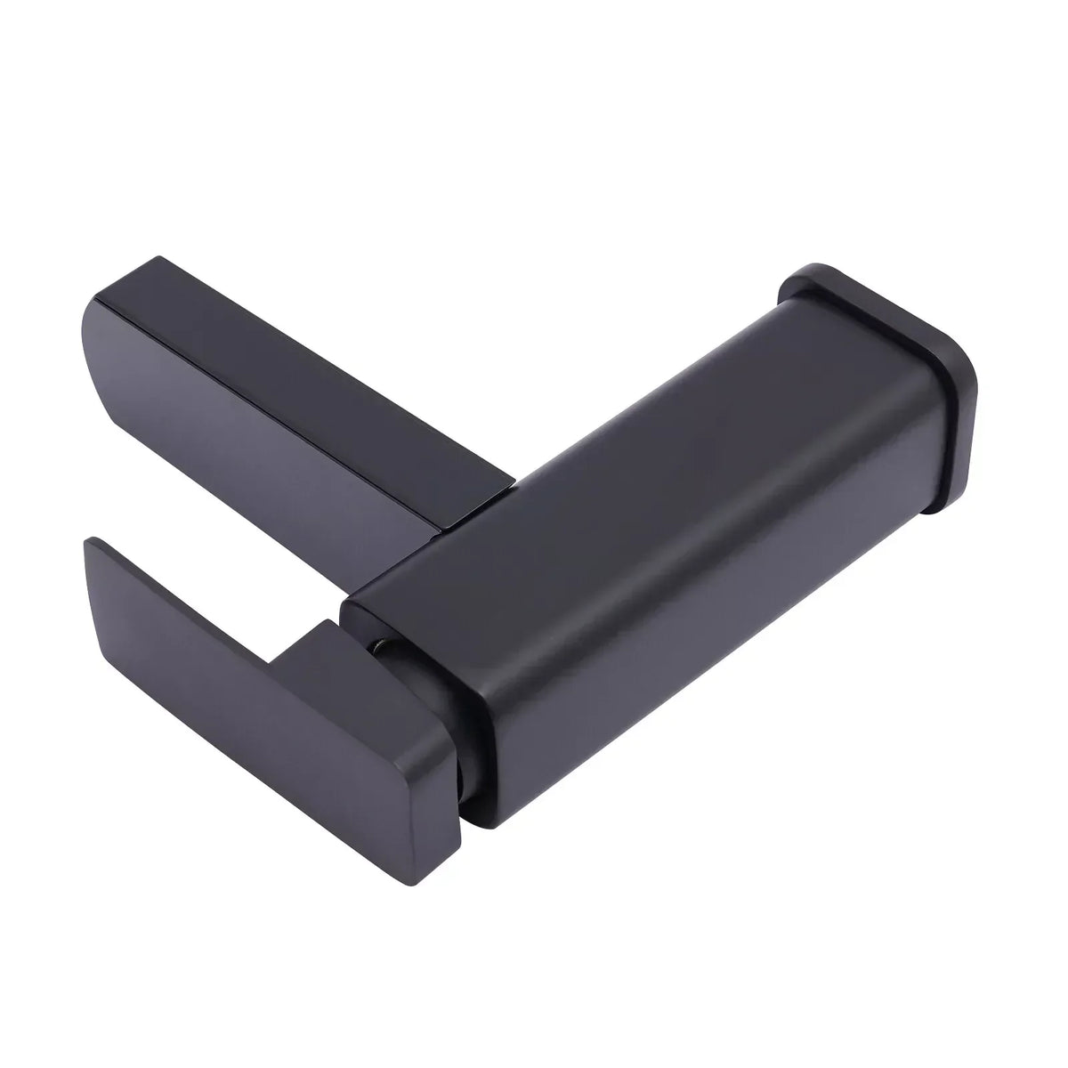 Single-Handle Faucet Matte Black LED Temp Display Ceramic Valve
