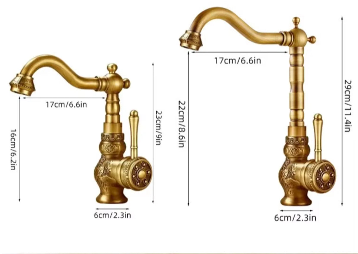 Single-Handle Kitchen Faucet Pull-Out Spray 360° Swivel Solid Brass