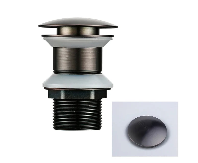 Sink Drain Stopper Push-Down Brass Universal Fit