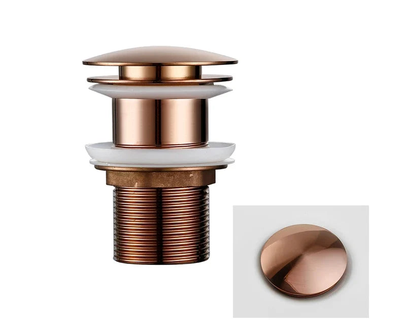 Sink Drain Stopper Push-Down Brass Universal Fit