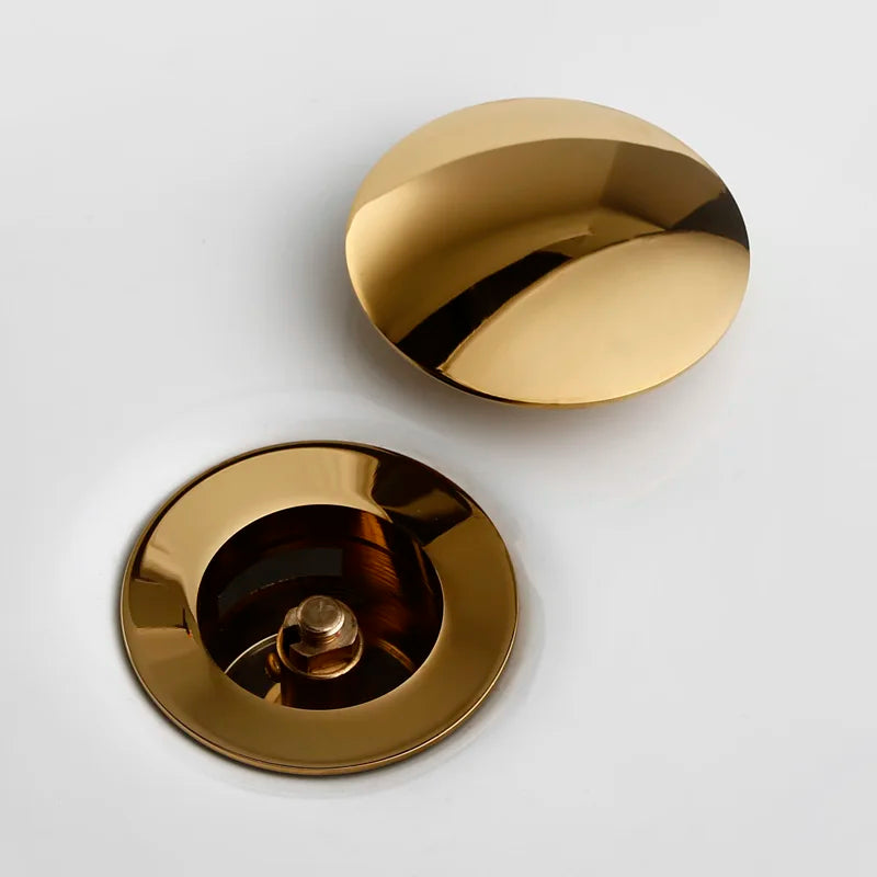 Sink Drain Stopper Push-Down Brass Universal Fit