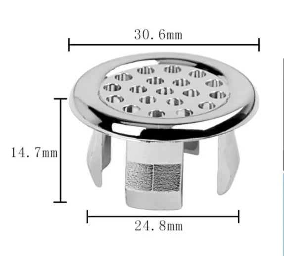 Sink Overflow Cover Ring Solid Brass Universal Fit