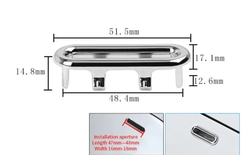 Sink Overflow Cover Ring Solid Brass Universal Fit