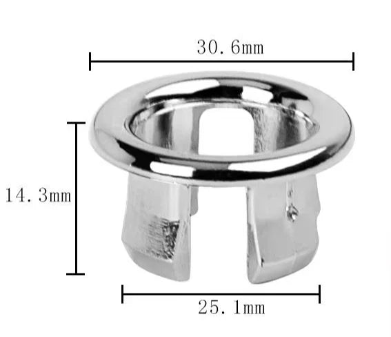 Sink Overflow Cover Ring Solid Brass Universal Fit