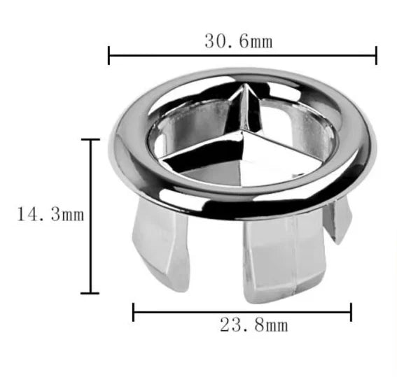 Sink Overflow Cover Ring Solid Brass Universal Fit