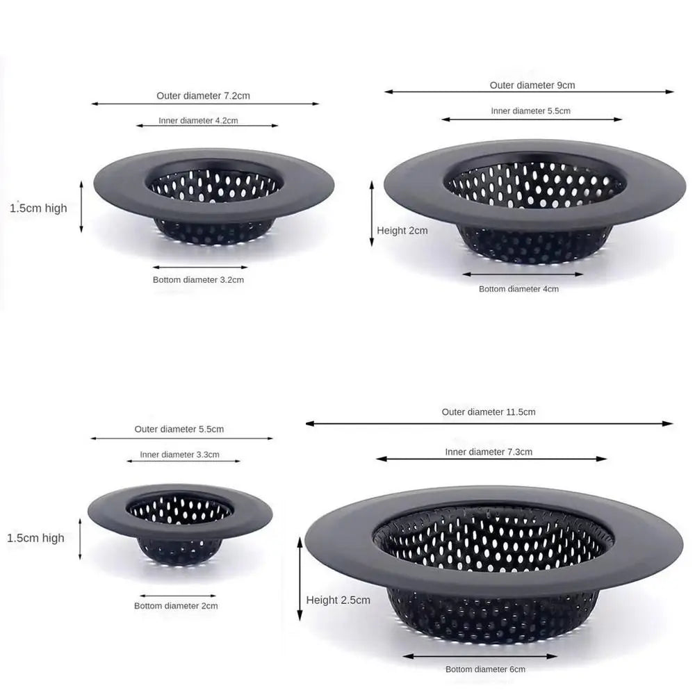 Sink Strainer Matte Black Stainless Steel Fine Mesh
