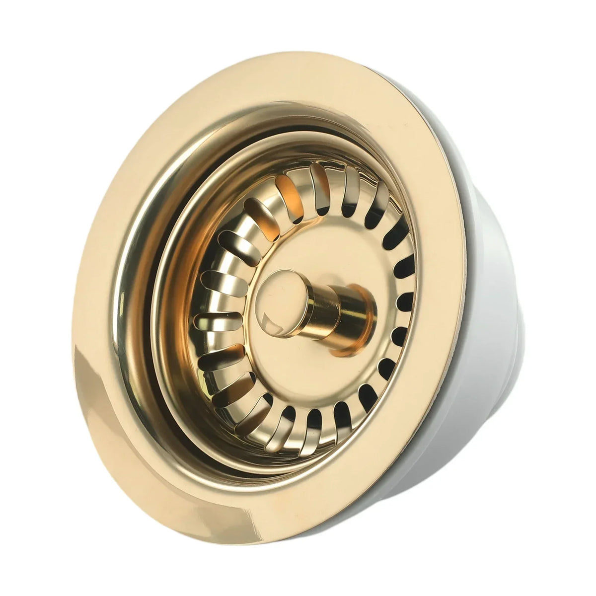 Sink Strainer Stainless Steel & Gold Finish Universal Fit