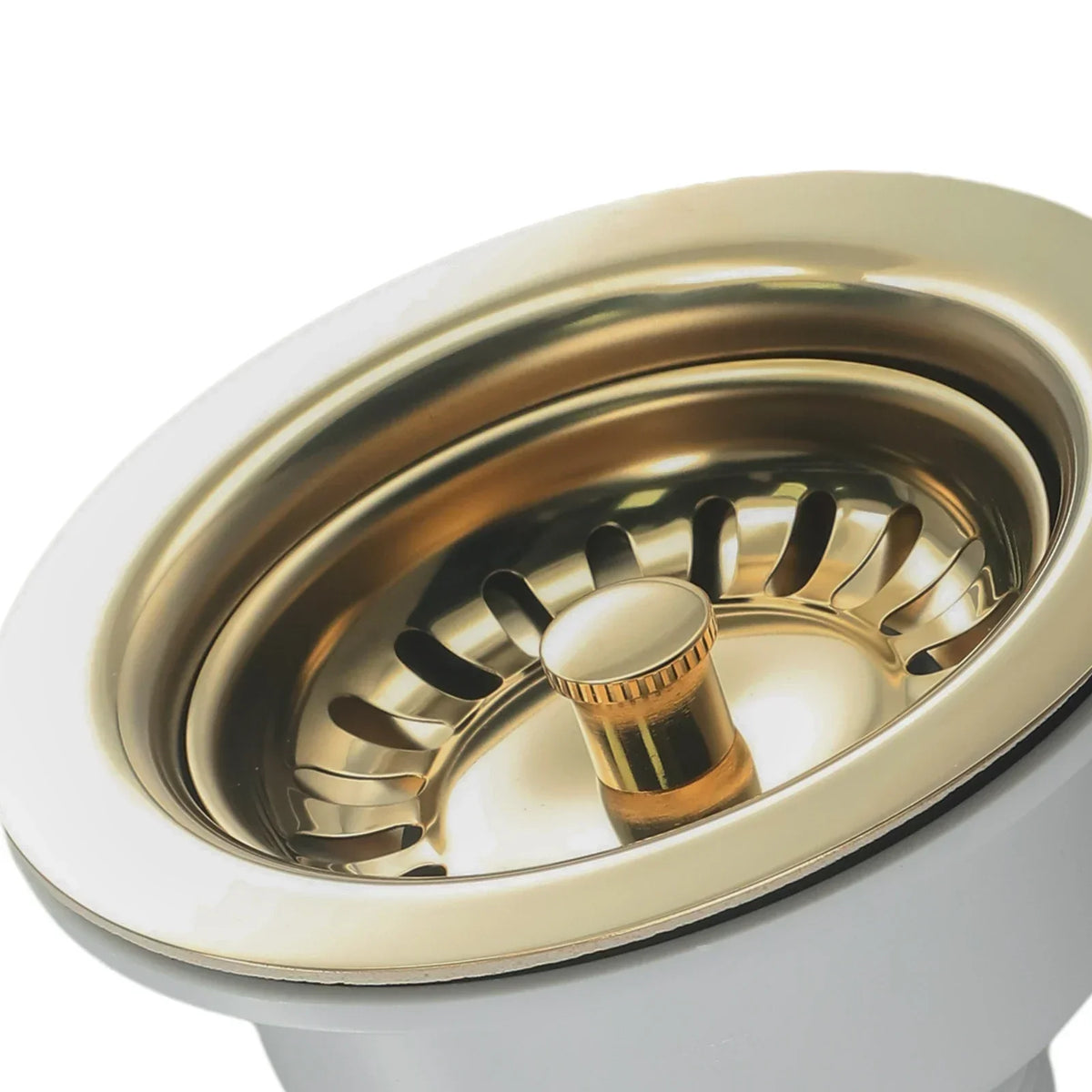 Sink Strainer Stainless Steel & Gold Finish Universal Fit