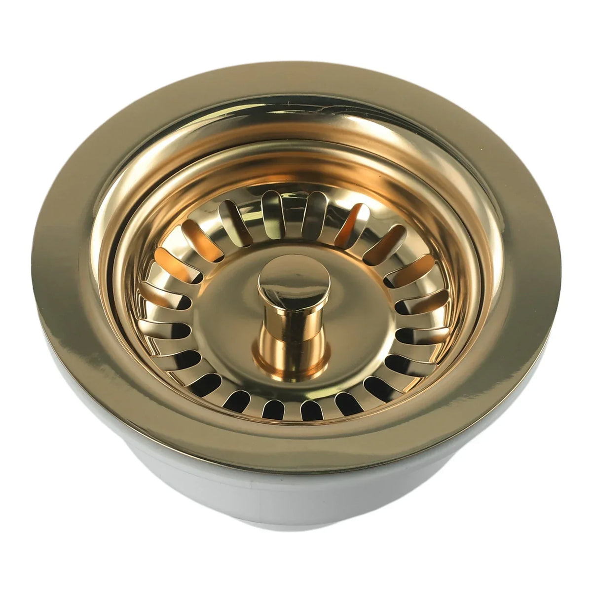 Sink Strainer Stainless Steel & Gold Finish Universal Fit