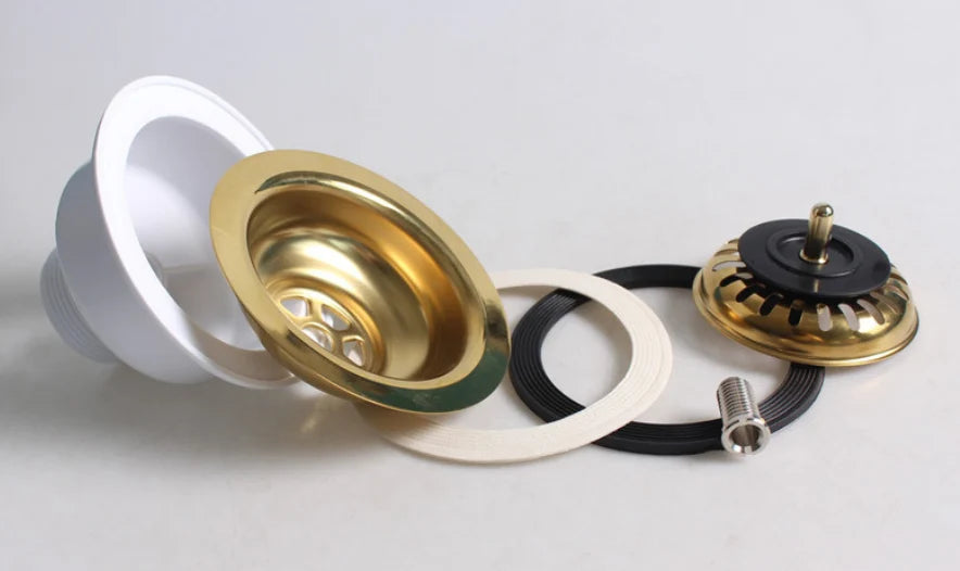 Sink Strainer & Stopper Stainless Steel Removable Basket