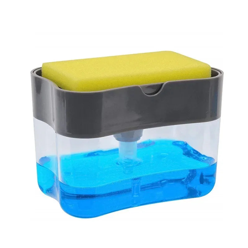 Soap Dispenser Push-Top Integrated Sponge Holder