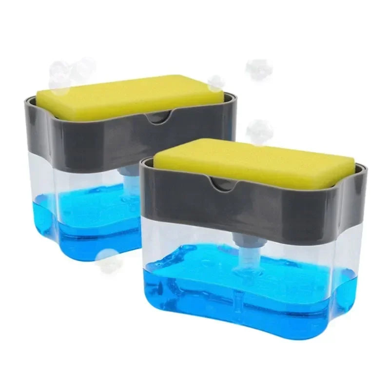 Soap Dispenser Push-Top Integrated Sponge Holder