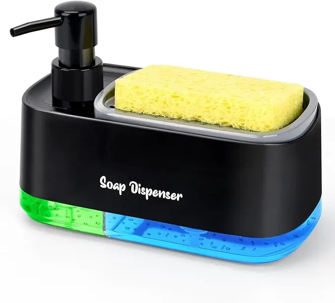 Soap Dispenser Set 3-In-1 Refillable Sponge Holder
