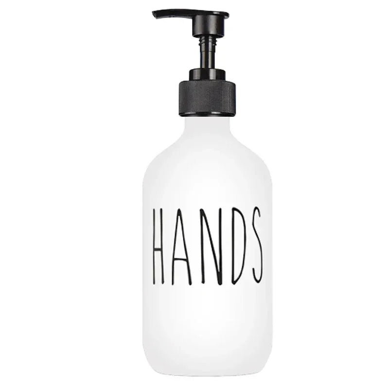 Soap Dispenser Set Matte Black Refillable Leak-Resistant Pump