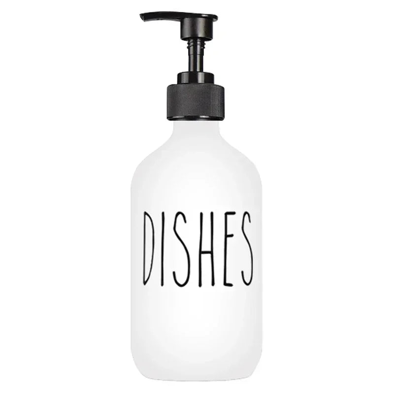 Soap Dispenser Set Matte Black Refillable Leak-Resistant Pump